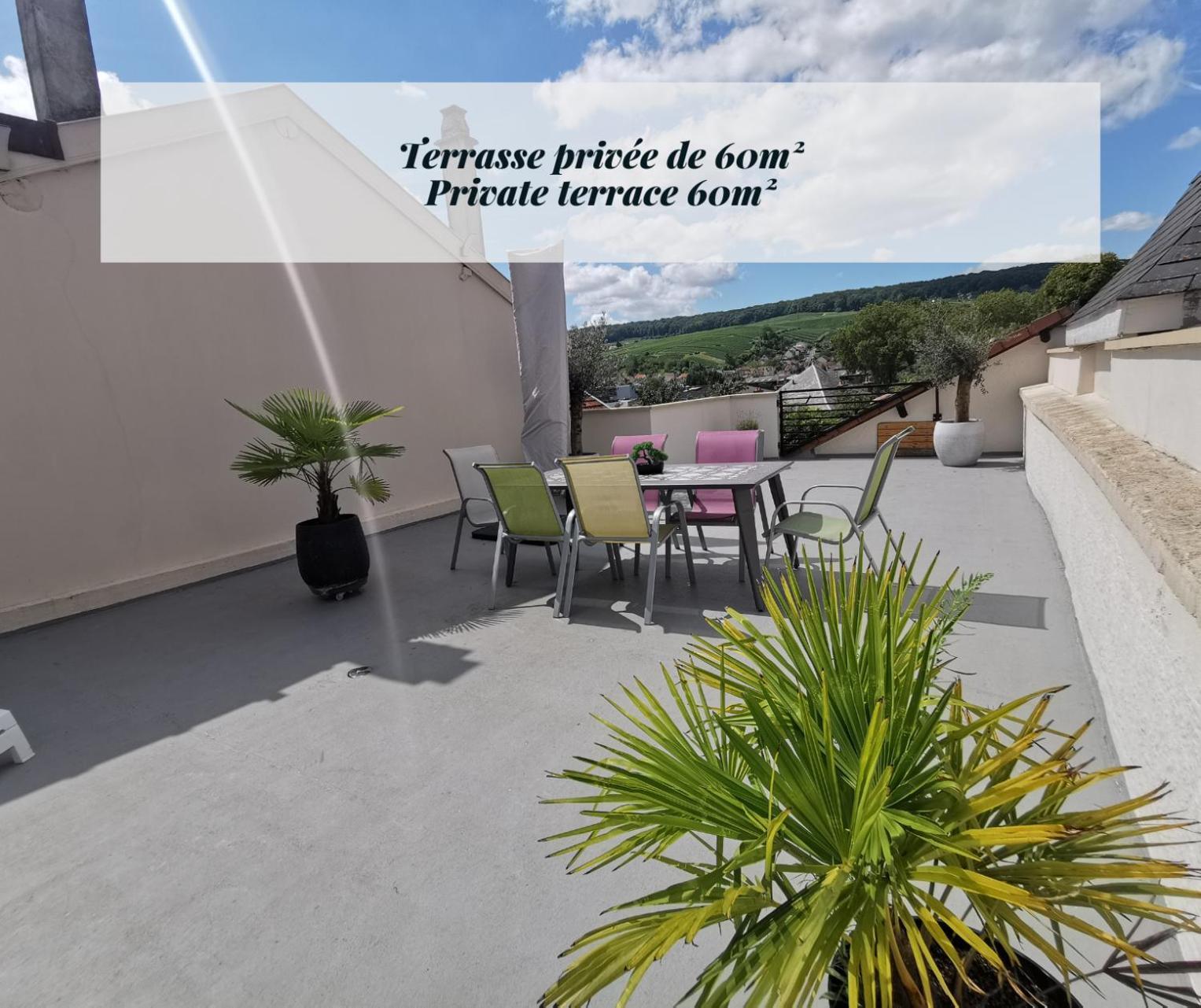 Terrasse 86 - Terrasse & Climatisation - 4-6 Personnes - Bnb Épernay Exteriér fotografie